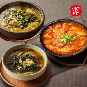 머그바 시골한상 국찌개 시리즈 3종 10팩 (된장시래기 150gX4팩 + 된장우거지 150gX4팩 + 돼지김치찌개 350gX2팩)