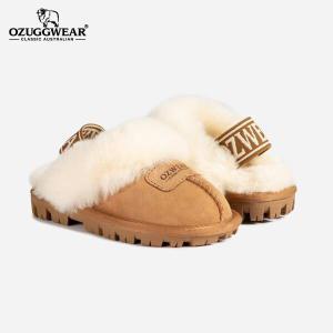 [(OZUGGWEAR)] 키즈 코케트 양모 어그 밴딩슬리퍼 OZ114KEB