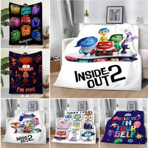 Inside Out 2 프린트 담요, 피크닉 따뜻한 부드럽고 편안한 가정 여행 생일 선물