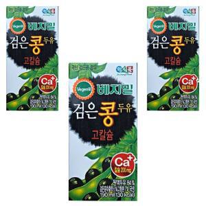 정식품 베지밀검은콩 고칼슘두유 190ml 24팩(박스포장)