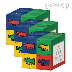 한예지 키스해링 CUBE MINI 미용티슈 230매 8입 3팩