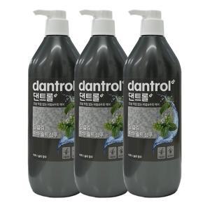 댄트롤 딥클린 박하솔트 샴푸 820ml x3