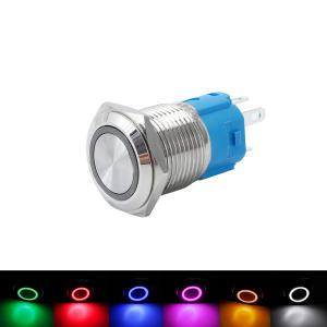 LED 크롬 스위치 DC12V 24V 19mm DIY RGB 자동차 전원 메탈 인테리어