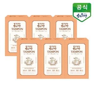 건강한 순수한면 유기농 순면커버 탐폰(슈퍼) 16P x 6팩