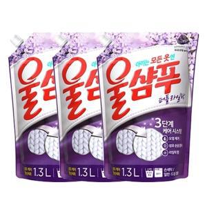 애경 울샴푸 퍼플 라일락 리필 1.3L x3