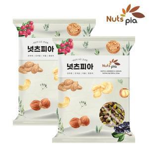 [넛츠피아]구운 탈각 무염 피스타치오 500g x 2봉(총 1kg)