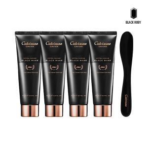 칼비사노 캐비어 블랙 마스크 80ml x4 + 스파출라