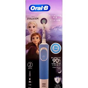 Oral-B 오랄비 어린이 전동칫솔 바이탈리티 키즈 겨울왕국 D100K 충전식 캐릭터 디즈니 여아 유아 아동 학생