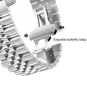 삼성 갤럭시 워치 6 클래식 6 5 4 기어 S3 5Pro 용 스테인리스 스틸 스트랩, 화웨이 GT4 팔찌용 메탈 밴드,