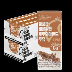 성균관생활건강 뼈를 위한 호두와 아몬드 두유 190ml x 48팩/고칼슘두유