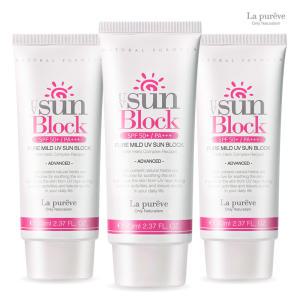 라퓨레브 순수 마일드 엑티브 선크림 (3개세트) 70ml SPF 50+ PA+++ 자외선차단 무기자차 허브복합레시피 선블록