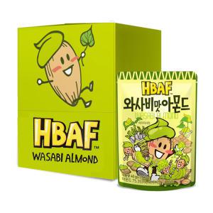 HBAF 바프 와사비맛 아몬드 40g, 6개