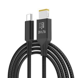 Nku USB C PD 충전기 전원 케이블, C타입 to 슬림 팁 스퀘어 포트 컨버터 코드, 레노버 리전 Y7000 노트북