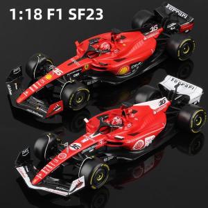 Bburago 1:18 L Veg GP 페라리 SF23 F1 자동차 모델  포뮬러 레이싱 #16 Charles Leclerc 55 # Snz 합금 다