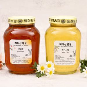 국내산 지리산벌꿀 사양벌꿀 대용량 2.4kg 아카시아, 야생화