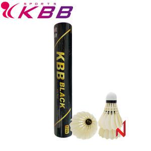 KBB 배드민턴셔틀콕 KBB BLACK K76+ PLUS 거위털 시합구 12개입