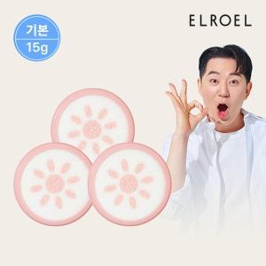 [엘로엘][기본] 엘로엘 피치 핑크 톤업 팡팡 선쿠션 15g 리필 x 3개_ELROEL