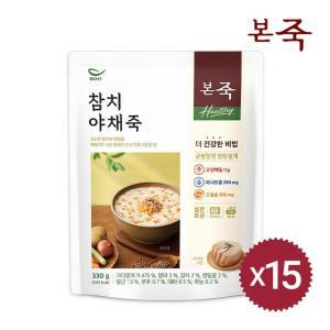 [본죽] Healthy 참치야채죽 파우치 330g 15팩