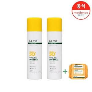 [닥터아토]뿌리는 쿨링 선 스프레이 150ml 2입+클렌징티슈 2입