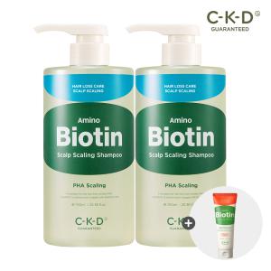 CKD 아미노비오틴 두피각질샴푸 750ml 2개+트리트먼트 150ml 증정