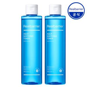 [공식] 리얼베리어 아쿠아 수딩 토너 200ml x2개_NE (+익스트림 크림20ml)