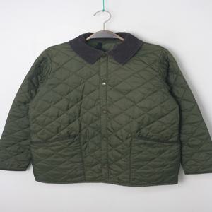 Barbour 바버 퀼팅자켓/카키/누빔점퍼 수입 구제 중고 추천 코듀로이 카라넥 캐주얼 기본 여성용 L 100