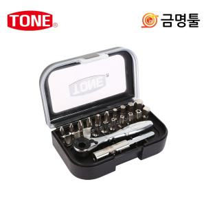 토네 BRS20 비트라쳇세트 1/4인치 22pcs 라쳇핸들 비트홀더 드라이버빗트 홀형빗트 케이스포함