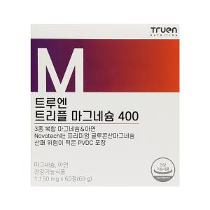 Truen 트루엔 트리플 마그네슘 400 1,150mg x 60정 1박스 (2개월분)