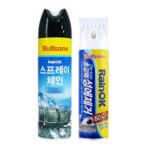 불스원 레인OK 스프레이체인500ml + 레인OK 성에제거제400ml