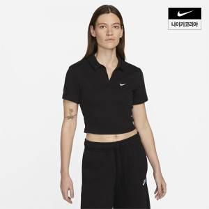 [매장정품] 나이키 NIKE 우먼스 스포츠웨어 에센셜 반팔 폴로 탑 DV7885-010