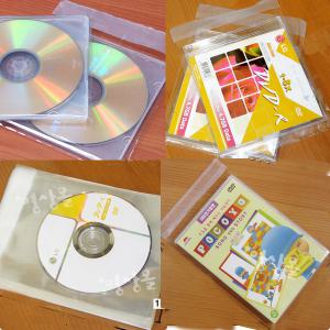 깔끔하게 포장되는 CD/DVD 비닐공케이스 빵봉지 다용도 포장지 (투명-1000장)