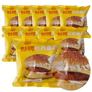 한맥 트리플치즈 햄버거 10봉 치즈버거 편의점 매점빵