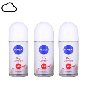 니베아 드라이컴포트 데오드란트 롤온 50ml X 3개 여름필수템 겨드랑이냄세 안녕