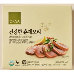 ORGA 건강한 훈제오리 360g (180gx2개입) 360g 홈파티 캠핑 자취 혼밥 한끼 반찬