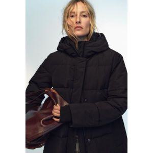 [국내] 자라 ZARA 후드 롱 패딩 코트 WATER AND WIND PROTECTION - 컬러 : 블랙 3046/228 5301263