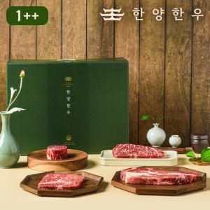 [롯데백화점]한양한우 한양한우 1++등급 구이모듬 1호 세트 800g(등심+안심+채끝+부채살)(각 200g)