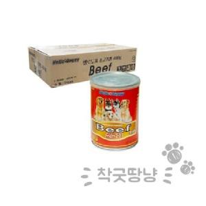 [고래별]헬로도기 소고기 400g 캔 24개입1박스 / 강아지통조림