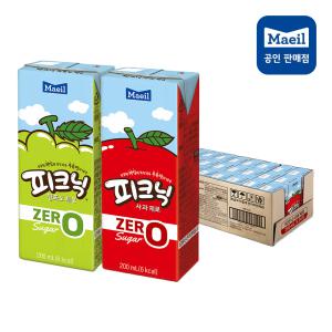 매일유업 피크닉 제로 사과/ 청포도 200ml 24팩/ 48팩