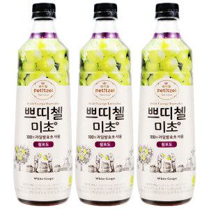 쁘띠첼 미초 청포도 900ml x 3개 / 발효식초 과일발효식초 음료 홍초