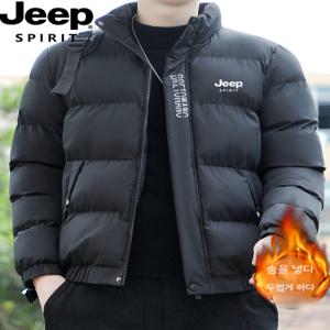 셀_JEEP 겨울 방한 자켓 보온 지프 패딩도톰한 폴라 중청년 루즈핏 트렌디 숏