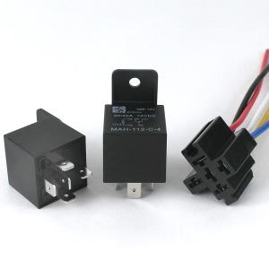 릴레이 40A 5P 소켓 12V 24V 커넥터 4p 스위치 화물차