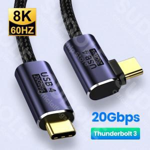 USB40 20Gbps 썬더볼트 3 USB C to C 케이블 PD 100W 5A 고속 충전 USB 타입 C to C 케이블 맥북 프로용 8K