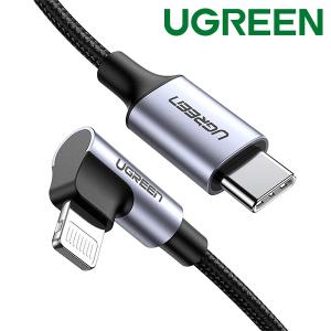 dcl54 Ugreen U-60764 CM-8핀 라이트닝(꺾임) 케이블 1.5m (MFi 공식인증) 유그린 모바일 스마트폰 노트북