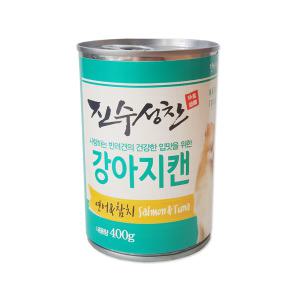 진수성찬 강아지캔 연어와 참치 400g x 1캔 강아지간식