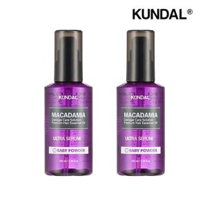 쿤달 마카다미아 울트라 헤어세럼 베이비파우더 100ml x2개