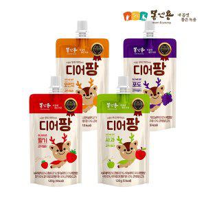 [몸엔용] 디어팡 녹용곤약젤리 120ml x 10개입 4종(오렌지,포도,딸기,사과) 워터젤리 DEERPANG