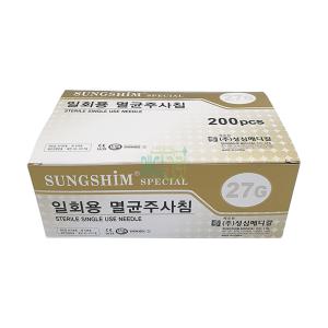 성심 일회용 주사침 장침 27G 60mm 100개입 / 성심메디칼 니들 일회용주사침 롱니들