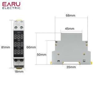 Din 레일 전압 전류 HZ 미터, 모듈식 전압계, LED 표시기, 디지털 테스터, AC 80-500V, 220V, 380V, 100A,