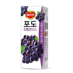 롯데칠성 델몬트 포도 드링크 190ml 32팩