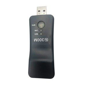 mi 무선 USB 범용 300Mbps 스마트 TV 와이파이 리피터 어댑터 스틱 이더넷 네트워크 삼성 호환 호환한 소니